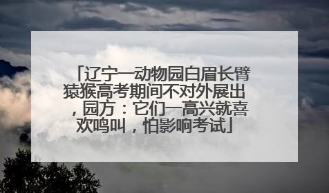 辽宁一动物园白眉长臂猿猴高考期间不对外展出，园方：它们一高兴就喜欢鸣叫，怕影响考试